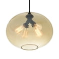 thumbnail image 4 of Suspension 4 Lumières avec Finition Transparente Amber, 4 of 7