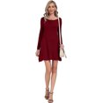 thumbnail image 6 of Aiyino Women's Long Sleeve Pocket Casual Loose T-Shirt Dress, 6 of 6
