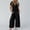 🔥 Black, variant on Sentmoon Wide Leg Jumpsuits for Women Jump Suit Short Sleeve Solid Color Button Down Regular Fit Summer Rompers for Women 2026 with Pockets for Work and Business Casual