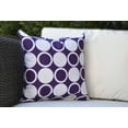 thumbnail image 2 of Simply Daisy, 18" x 18" Small Modcircles, Geometric Print Outdoor Pillow, Purple, 2 of 2