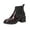Brown, variant on Slip On Chelsea Boots for Women, Orthopedic Glossy Croc Print Ankle Booties, Block Heel Business Daily Walking Booties White