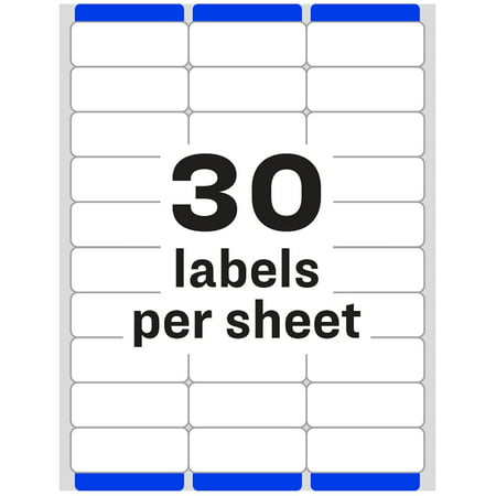 Avery 8160 Easy Peel Address Labels for Inkjet Printers, 1 x 2 5/8 Inch ...