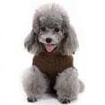 thumbnail image 2 of Nvzi -b Pet Dog Clothes Soft Thickening Warm Shirt Winter Puppy Sweater for Dogs (Brown, XS), 2 of 4