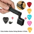 thumbnail image 1 of Guitar String Winder Bridge Pin Puller Remover With Plectrum Holder 5 Picks Set, 1 of 11