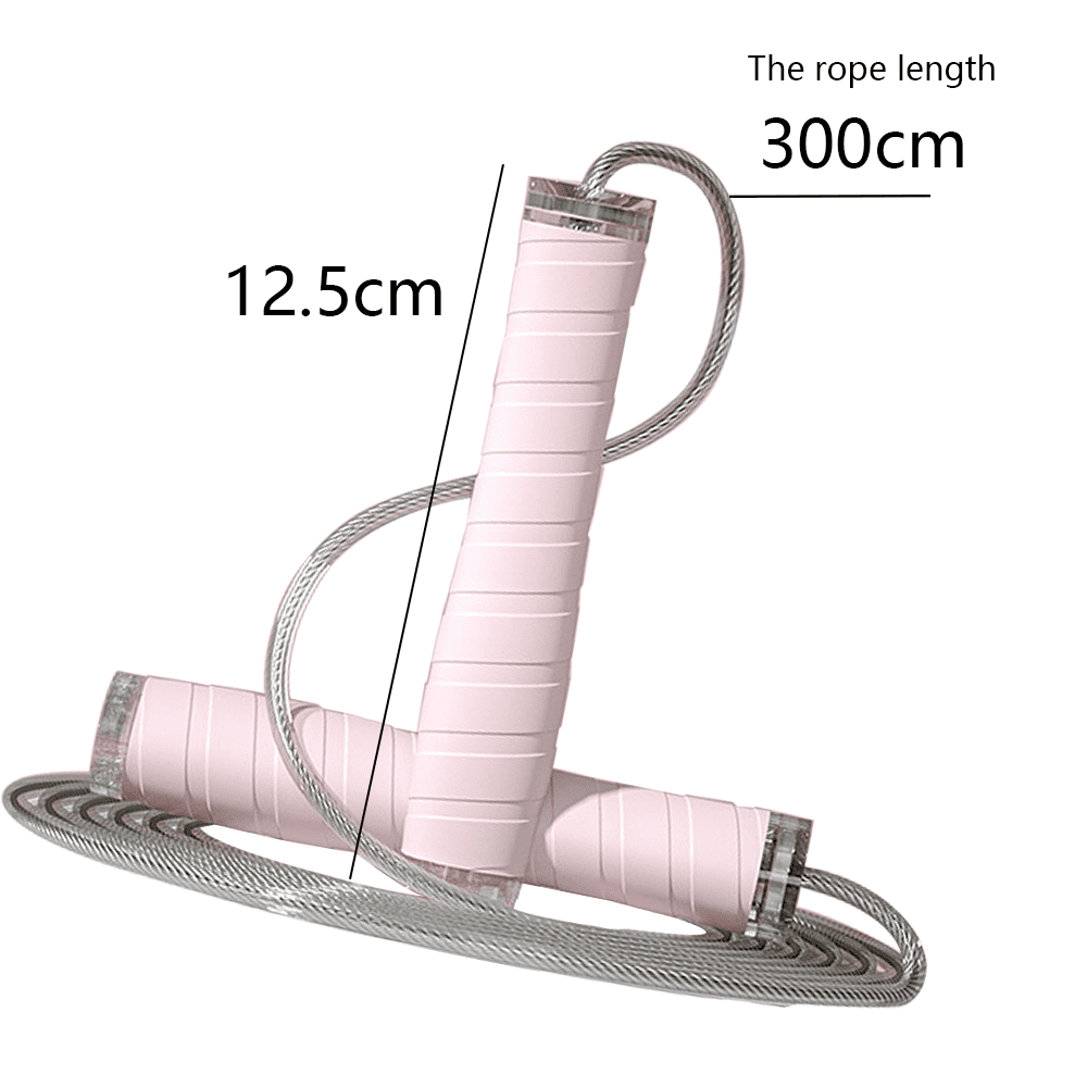 Cordless Jump Rope for Fitness, Adjustable Jump Rope for Workout, Silicone Handle with Ball Bearing