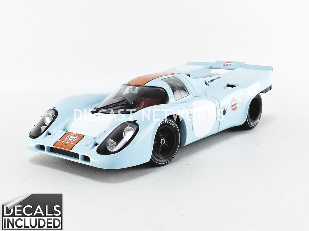 CMR PORSCHE 917K GULF PLAI BODY BASED WITH DECALS FOR 6 DIFFERENT RACE 1:18 