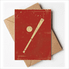 Sport Baseball Illustration Red Pattern Greeting Cards You are Invited Invitations