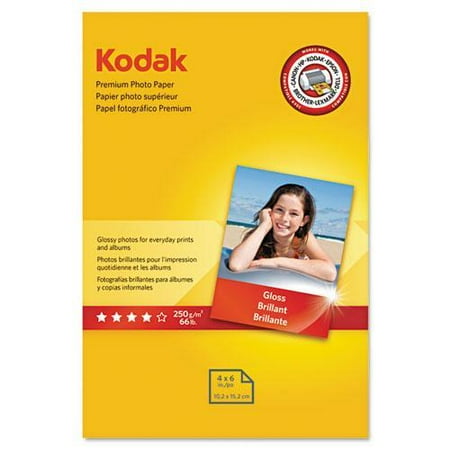 Kodak 4" x 6" Gloss Premium Photo Paper, 60 Sheets