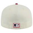 thumbnail image 4 of Men's New Era Cream St. Louis Cardinals Cooperstown Collection Chrome 59FIFTY Fitted Hat, 4 of 6
