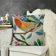 thumbnail image 2 of nygtbtfer   Linen Throw Pillow Covers  Home Decorative Cushion Colorful Spring Animal Retro Flying Red Bird with Flowers Pillow Cases Square Pillocases for Outdoor Bed Sofa, 2 of 5