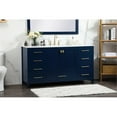 thumbnail image 2 of 60 inch single bathroom vanity in blue, 2 of 8