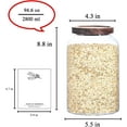 Large Glass Jar with Airtight Lid 98 FL OZ Glass Canister Set Wooden