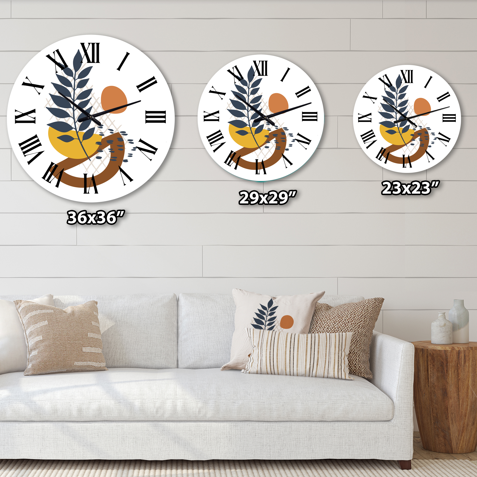 Designart 1 in Modern,Contemporary Wall Clock