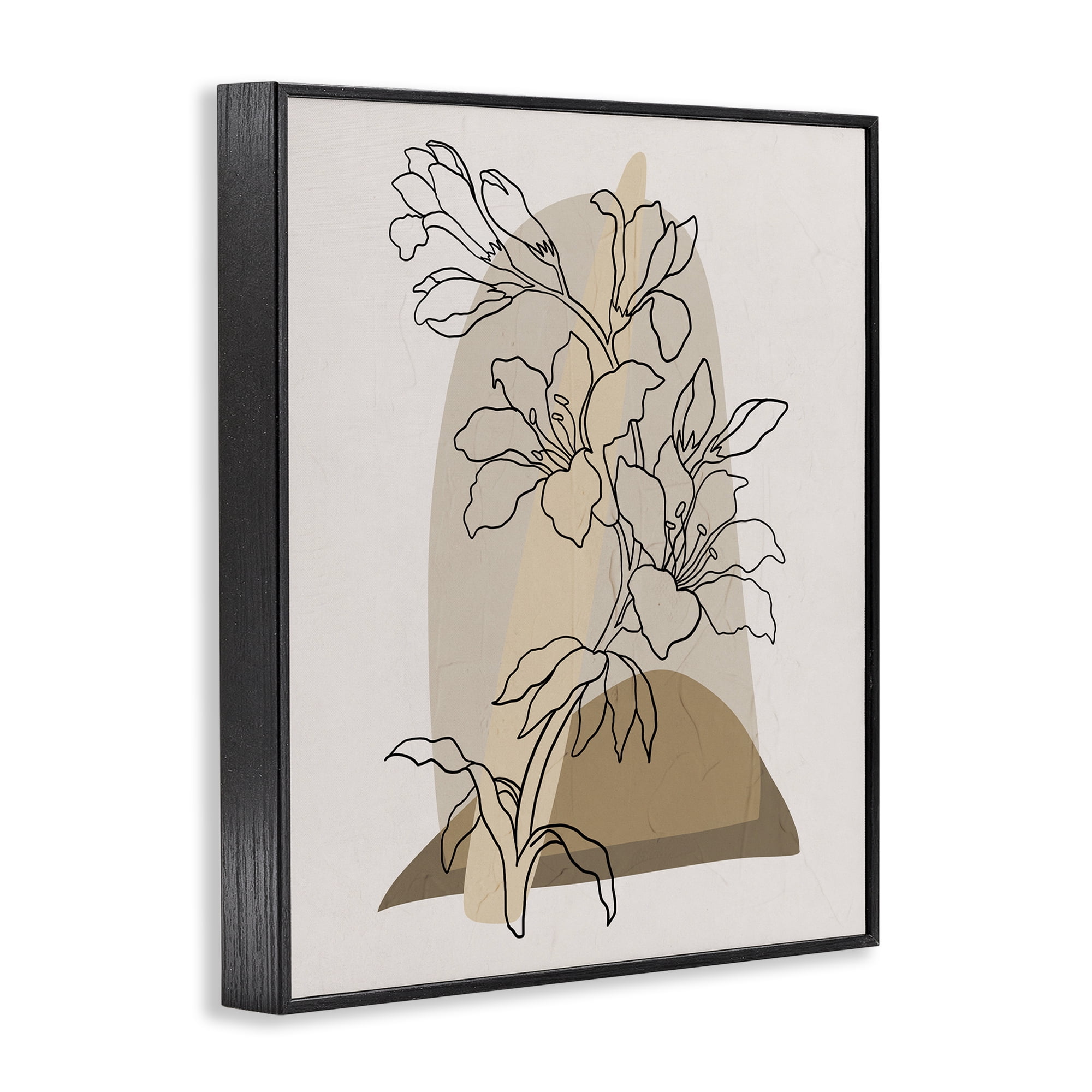 Stupell Industries Boho Lily Impression Botanical & Floral Painting Black Framed Art Print Wall Art, 11 x 14
