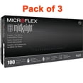 thumbnail image 2 of Microflex MidKnight MK-296 Nitrile Disposable Gloves Powder-Free - Ideal for Automotive, Laboratory, Machinery, Healthcare, Work, Cooking & Industrial Usage - Medium - 100 Gloves - Black - Pack of 3, 2 of 5