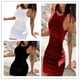 thumbnail image 3 of Mini Vestido De Mujer Simple Color Sólido Delgado Sin Mangas Apretado, 3 of 3