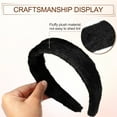 thumbnail image 6 of Unique Bargains Fluffy Fuzzy Headband Solid Color Hair Band Plush Headband Soft Fuzzy Hair Hoop Fashion Accessory Black, 6 of 7