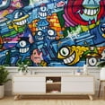 thumbnail image 3 of Idea4wall 5pcs Colorful One-eyed Bacteria Cartoon Printed Stick Wallpaper Removable Wall Murals Large Wall Stickers for Home Decoration, 72"x120", 3 of 5