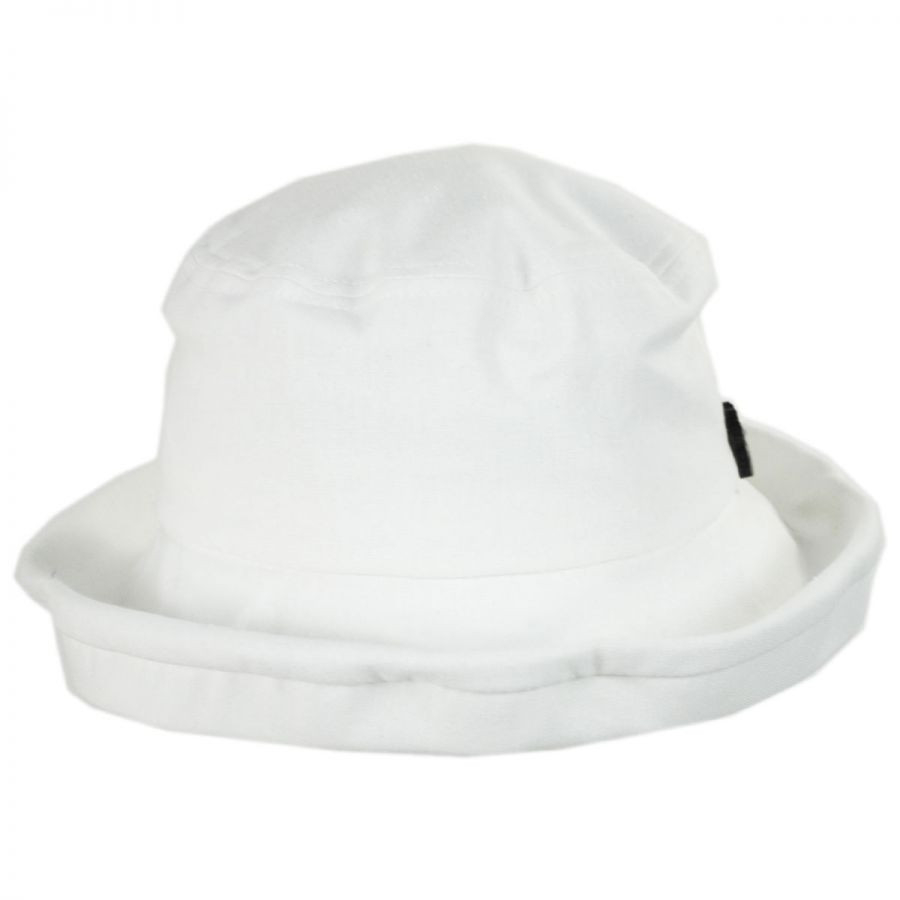 white linen hat