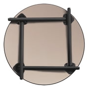 Regency Kee 42 in. Medium Round Breakroom Table- Grey Top, Black Folding Legs