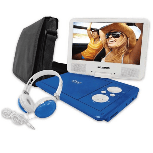 Sylvania SDVD9060-COMBO-BLUE 9" Swivel Screen Portable DVD Player with
