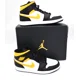 thumbnail image 1 of Ni - ke NEW AIR JORDAN 1 MID MEN'S SHOES SIZE 12 POLLEN BLACK SNEAKERS 554724 177, 1 of 5