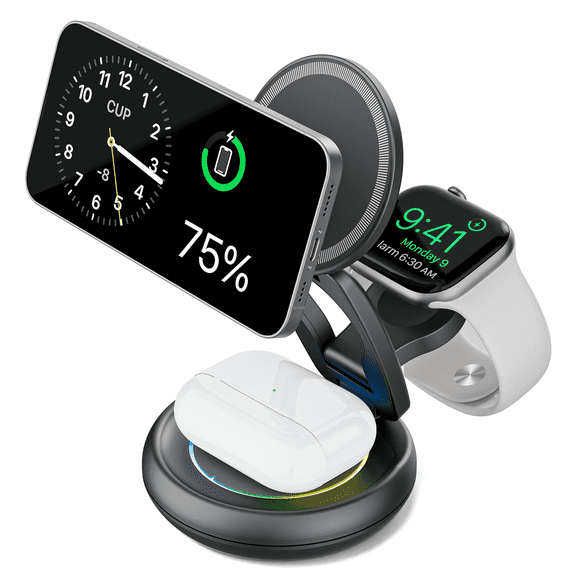 3-in-1 Wireless Charging Station for iPhone & Apple Watch & AirPods