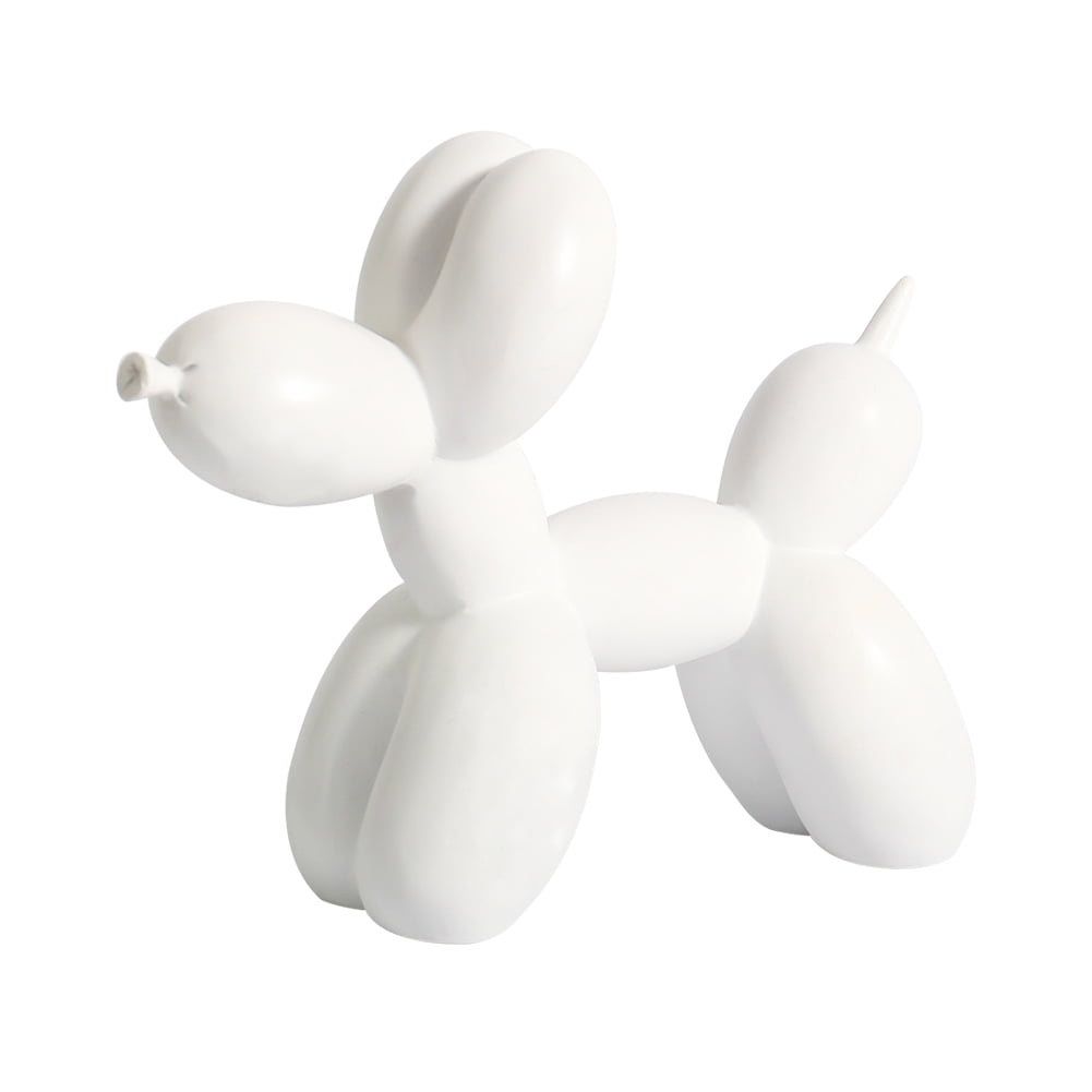 Resin Balloon Dog Sculpture Figurine Animal Statue Crafts Decor Ornaments White 