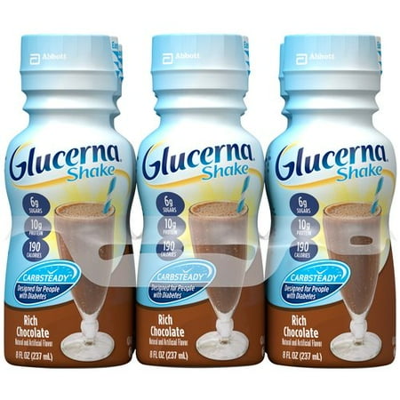 Glucerna Shake, Rich Chocolate, 8 fl oz (Pack of 6)