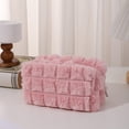 thumbnail image 5 of Steadline Bow Decor Nylon Storage Pouch,Zipper Small Accessory Organizer,Compact Carry Bag For Cosmetic Tools Jewelry Stationery Travel Sorting And Daily Sundry Arrangement(Pink), 5 of 7