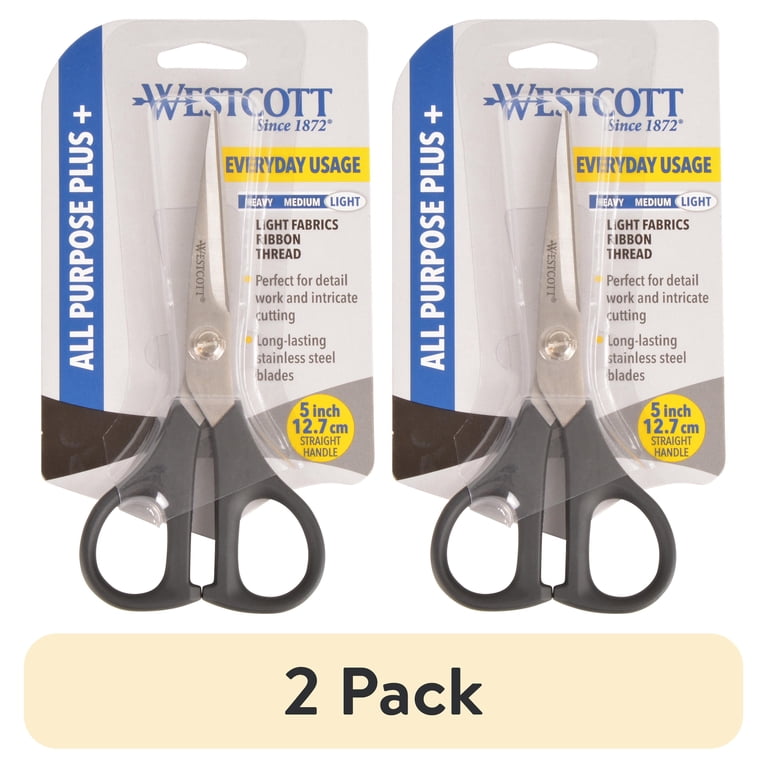 All Purpose Scissors, 5", Stainless Steel, 2-Pack photo 1