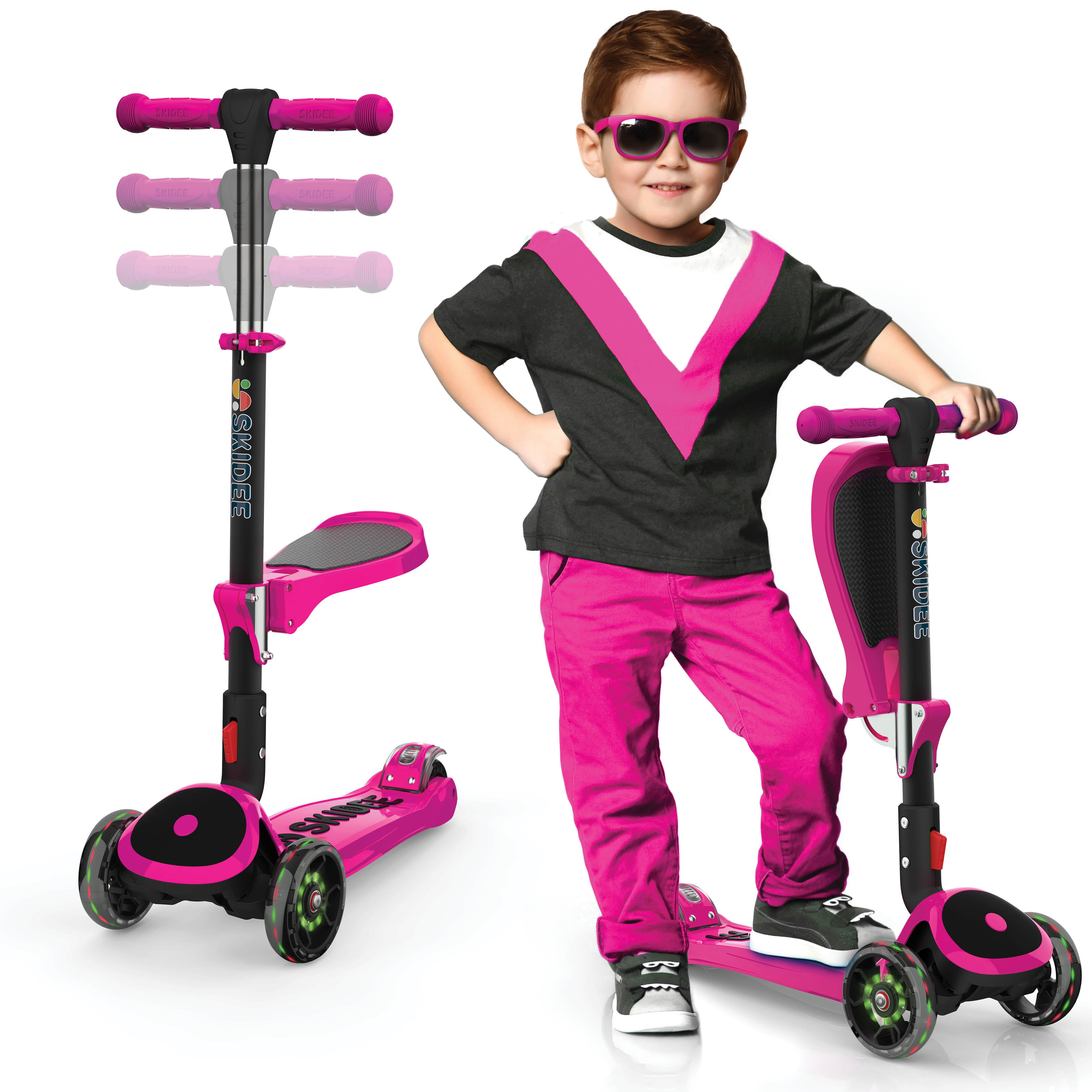 Alorero 3 Wheel Kick Scooter for Kids Toddler Kids Scooter with Led Light up... 
