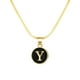 thumbnail image 1 of 26 Collar Inicial Forma Redonda 26 Alfabeto Cadena Collar A Z 26 Alfabeto Inicial Collares de Oro para Mujeres Niñas, 1 of 4