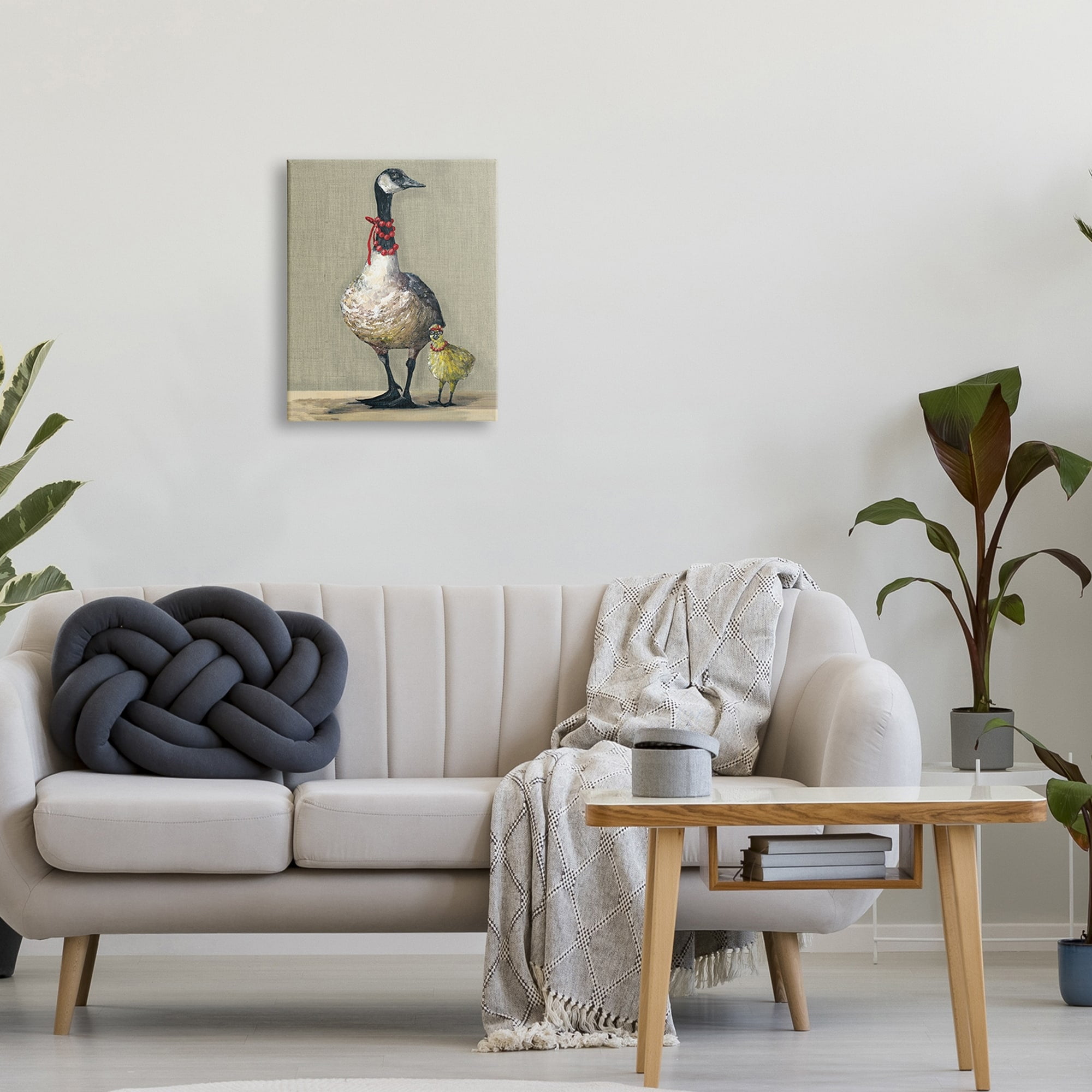Stupell Industries Modern Fancy Mama Goose Walking Well Dressed Gosling,16 x 20, Design by Kamdon Kreations