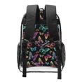 thumbnail image 2 of Rocae Rainbow Butterflies for 16inch Clear Backpack Transparent School Backpack for Women Men, Capacity Clear Bag for College, Travel, 2 of 7