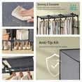 thumbnail image 6 of LEDREM Heavy Duty Wardrobe Closet , 51.2 Inch Portable Clothing Rack with 3 Rails & 6 Shelves , Freestanding Organizer with Fabric Cover ,Dove Gray, 6 of 6