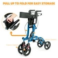 thumbnail image 7 of Yiwa 4-Wheel Rollator Walker With Seat, Aluminium Frame Rollator Walkers for Seniors, Blue, 7 of 7