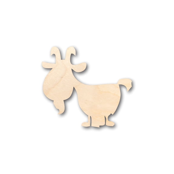 Unfinished Wood Billy Goat Farm Animal Shape - Craft - up to 36" DIY 1" / 1/8"
