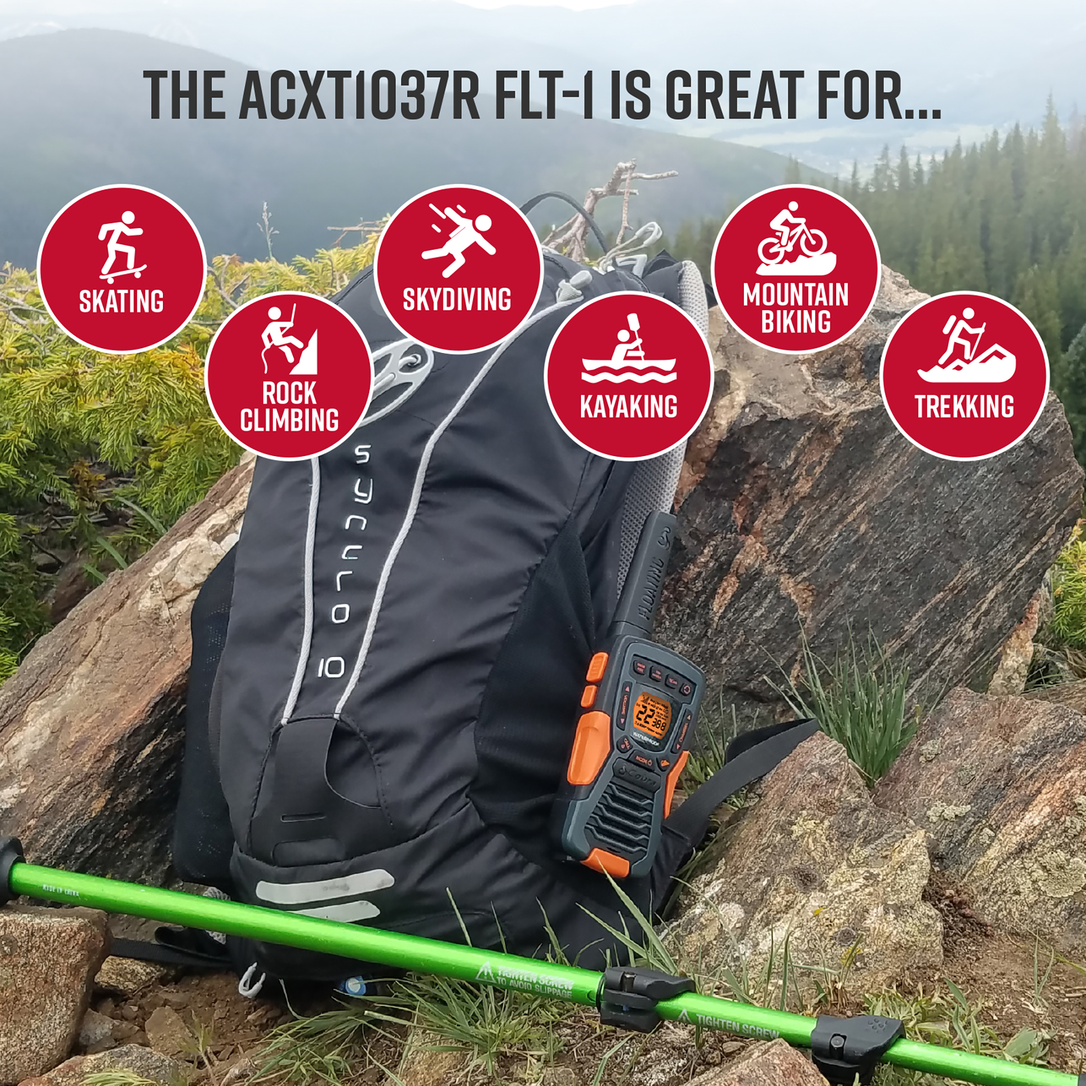 Cobra ACXT1037R FLT Floating Waterproof Walkie Talkies, 2-Pack photo 5