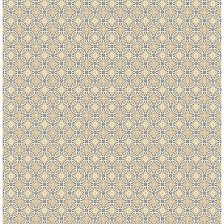 A-Street Prints Audra Mustard Floral Wallpaper