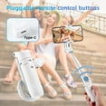 thumbnail image 2 of for Magsafe Tripod Stand for iPhone,Portable Pocket Size Selfie Stick with Rechargeable Remote and Metal Ring,Extendable Detachable Cell Phone Tripod Compatible with iPhone/Android (White), 2 of 14
