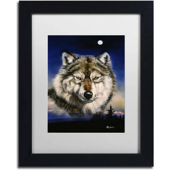 Trademark Fine Art 'Endangered' Canvas Art by Jenny Newland, White Matte, Black Frame