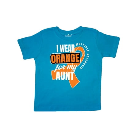 

Inktastic I Wear Orange For My Aunt Multiple Sclerosis Awareness Gift Toddler Boy or Toddler Girl T-Shirt