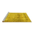 thumbnail image 2 of Ahgly Company Machine Washable Indoor Square Persian Yellow Traditional Area Rugs, 4' Square, 2 of 4