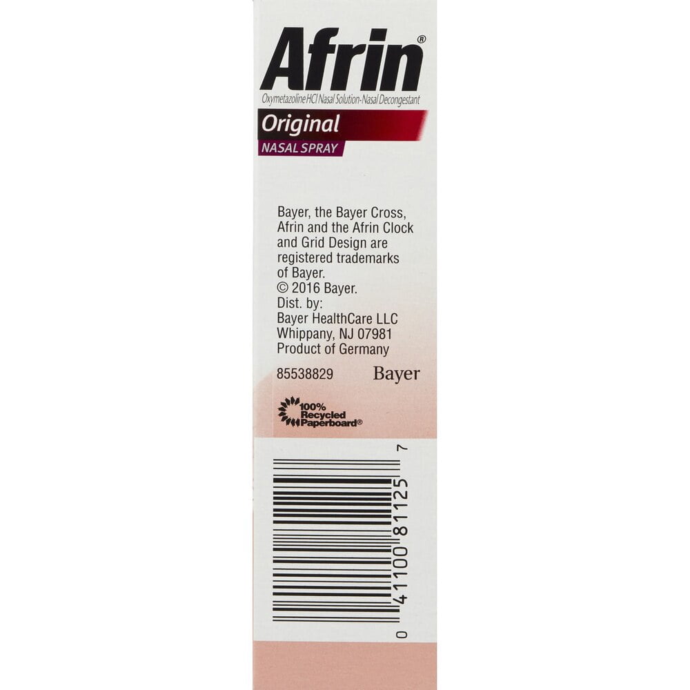 Afrin Original Nasal Spray Maximum Strength 12Hr Congestion Relief, 1 oz