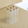 thumbnail image 3 of Transparent Borosilicate Glass Bottle With Cork 55ml Breakable Glass Bottle Prop Gift Jars Crafts 6pcs-30x110x17mm, 3 of 5
