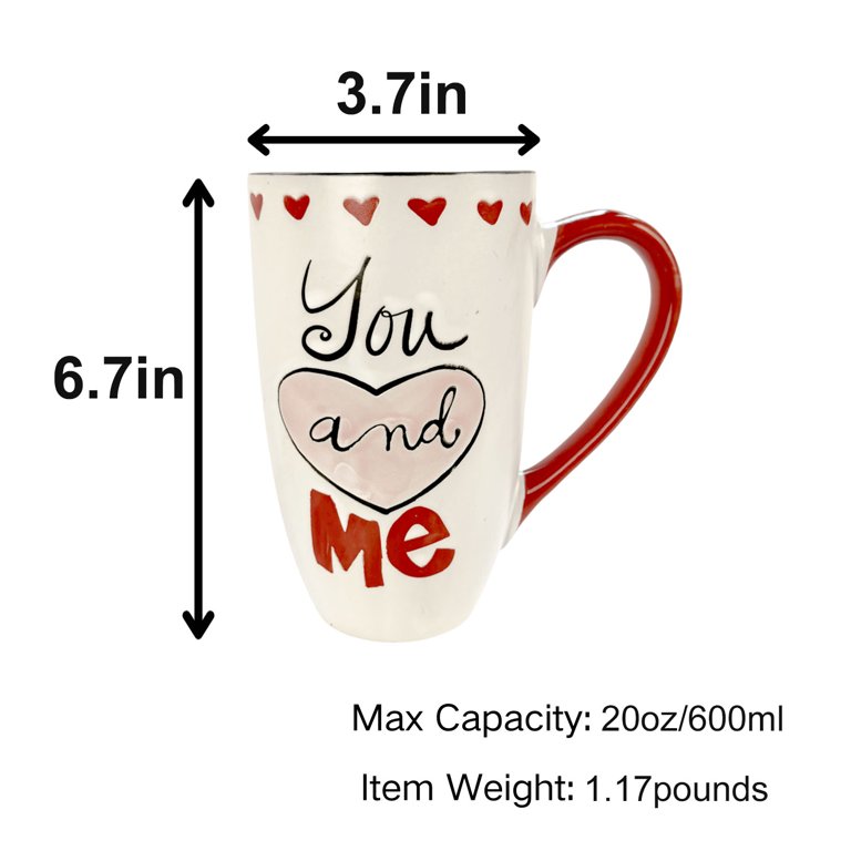 20oz Coffee Mug,Valentines Mug Valentines Gift for Him,Funny Valentines  Gift Novelty Coffee Mug Cup,Dishwasher Microwave Safe(You and Me) -  Walmart.com