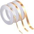 thumbnail image 1 of Zonon 3 rollos de cinta, cinta autoadhesiva de película de poliéster metalizado, cinta Washi para detalles navideños, paredes decorativas, artes gráficas para coches y barcos, 3 tamaños (multitamaño,, 1 of 4