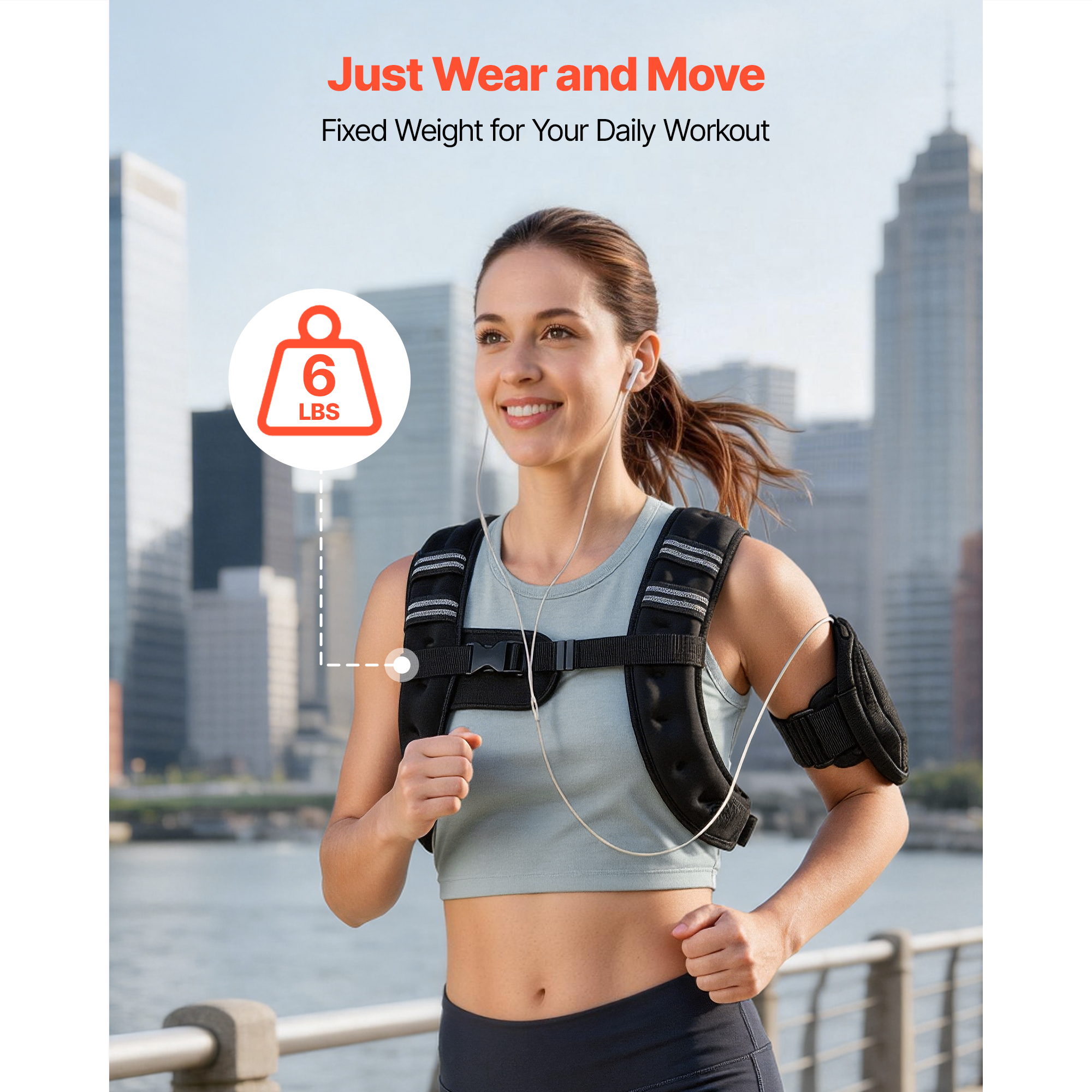 KFFKFF 6 lb Adjustable Weighted Vest photo 2
