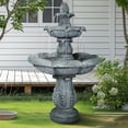 thumbnail image 2 of Hamiedun 48" H Elegant Water Fountain Outdoor Garden - Decorative Water Fountain Outdoor with Intricate Design for Patio, Backyard, Lawn, Outside Decor, 2 of 5